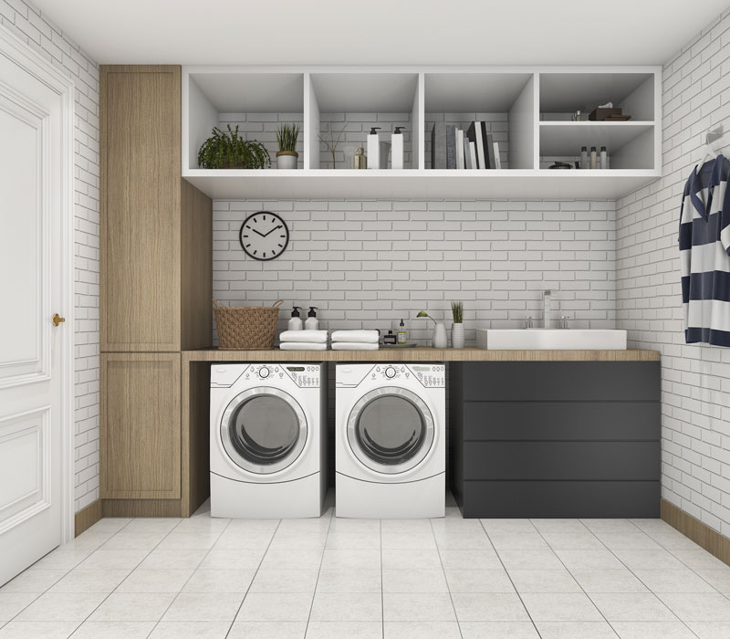 Laundry Room Rendering Wall